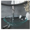 Image de Lavabo de bain avec robinet et drain à poussoir Verre trempé
