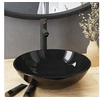 Image de Lavabo de bain avec robinet et drain à poussoir Verre trempé