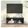 Image de Meuble TV Gris 90x35x35 cm Bois de pin massif