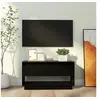 Image de Meuble TV Noir 74x34x40 cm Bois de pin massif813843