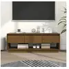 Image de Meuble TV Marron miel 110,5x34x40 cm Bois de pin massif813847