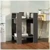 Image de Bibliothèque Séparateur de pièce Gris 41x35x57 cm Pin solide