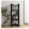 Image de Bibliothèque/Séparateur de pièce Noir 60x35x160 cm Bois massif813893