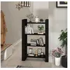 Image de Bibliothèque/Séparateur de pièce Noir 80x35x125 cm Pin massif813908