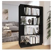 Image de Bibliothèque Séparateur de pièce Noir 80x25x132 cm Pin massif