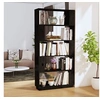 Image de Bibliothèque/Séparateur de pièce Noir 80x25x163,5 cm Pin massif814068