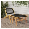 Image de Chaise de Jardin et Repose-pieds Siège de Terrasse Meuble de Jardin Siège de Balcon Patio Meuble d'Extérieur Bois 319155