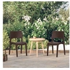 Image de Lot de 2 chaise H. 82 cm empilable non pliable en polypropylene exterieur marron