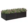 Image de Jardinière Noir 157x80x40 cm Résine tressée