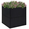 Image de Jardinière Noir 80x80x80 cm Résine tressée