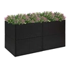 Image de Jardinière Noir 157x80x80 cm Résine tressée