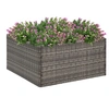 Image de Jardinière Gris 80x80x40 cm Résine tressée