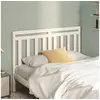 Image de Tête de Lit Meuble de Chambre à Coucher Accessoire de Lit Moderne Tête de Cadre de Lit Double Intérieur Blanc 140x4x100 cm Bois Massif de Pin
