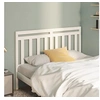 Image de Tête de Lit Meuble de Chambre à Coucher Accessoire de Lit Moderne Tête de Cadre de Lit Double Intérieur Blanc 146x4x100 cm Bois Massif de Pin