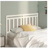 Image de Tête de Lit Meuble de Chambre à Coucher Accessoire de Lit Moderne Tête de Cadre de Lit Double Intérieur Blanc 166x4x100 cm Bois Massif de Pin