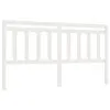 Image de Tête de lit Blanc 186x4x100 cm Bois massif de pin