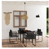 Image de Ensemble de salle à manger de jardin 5 pcs Noir 3099078