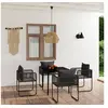 Image de Ensemble de salle à manger de jardin 5 pcs Noir 3099084