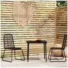 Image de Ensemble de Salle à Manger de Jardin 3 pcs Mobilier à Dîner Table et Chaises de Repas Meubles de Terrasse Patio 3099095