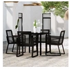 Image de Ensemble de salle à manger de jardin 5 pcs Noir 3099150