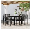 Image de Ensemble de salle à manger de jardin 7 pcs Noir 3099200