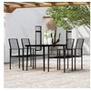 Image de Ensemble de salle à manger de jardin 5 pcs Noir 3099205