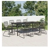Image de Salon de jardin 9 pieces noir 8 personnes 200 x 100 x 74 cm rotin