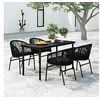 Image de Ensemble de salle à manger de jardin 5 pcs Noir 3099223