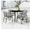 Image de Ensemble de salle à manger de jardin 5 pcs Gris 3099252