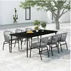Image de Ensemble de salle à manger de jardin 7 pcs Gris 3099255