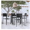 Image de Ensemble de salle à manger de jardin 5 pcs Noir 3099264