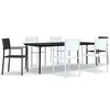 Image de Ensemble de salle à manger de jardin 7 pcs Noir et blanc