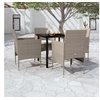Image de Mobilier de salle à manger de jardin coussins 5 pcs Beige-noir 3099294