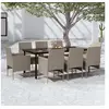 Image de Salon de jardin GENERIQUE resine tressee beige 8 personnes 200 x 100 x 74 cm 9 pieces