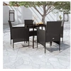 Image de Mobilier de Salle à Manger de Jardin avec Coussins 5 pcs Mobilier à Dîner Table et Chaises de Repas Meubles de 3099306