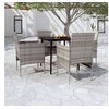 Image de Ensemble de Salle à Manger de Jardin et Coussins 5 pcs Mobilier à Dîner Table et Chaises de Repas Meubles de Terrasse 3099312