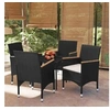 Image de Mobilier de salle à manger d'extérieur avec coussins 5 pcs Noir 3099330