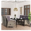 Image de Ensemble de Salle à Manger de Jardin et Coussins 7 pcs Mobilier à Dîner Table et Chaises de Repas Meubles de Terrasse 3099375