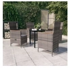 Image de Ensemble de salle à manger de jardin avec coussins 5 pcs Gris, 52.54 kg