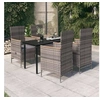 Image de Ensemble de salle à manger de jardin avec coussins 5 pcs Gris, 58.4 kg