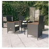 Image de Mobilier de Salle à Manger de Jardin avec Coussins 5 pcs Mobilier à Dîner Table et Chaises de Repas Meubles de 3099444