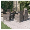 Image de Ensemble de Salle à Manger de Jardin avec Coussins 7 pcs Mobilier à Dîner Table et Chaises de Repas Meubles 3099452