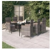 Image de Ensemble de Salle à Manger de Jardin avec Coussins 7 pcs Mobilier à Dîner Table et Chaises de Repas 3099453