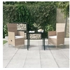 Image de Ensemble de Salle à Manger de Jardin avec Coussins 3 pcs Mobilier à Dîner Table et Chaises de Repas Meubles de 3099455