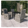 Image de Ensemble de Salle à Manger de Jardin avec Coussins 5 pcs Mobilier à Dîner Table et Chaises de Repas Meubles 3099474