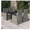Image de Ensemble de Salle à Manger de Jardin avec Coussins 5 pcs Mobilier à Dîner Table et Chaises de Repas Meubles 3099475