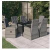 Image de Ensemble de Salle à Manger de Jardin avec Coussins 7 pcs Mobilier à Dîner Table et Chaises de Repas Meubles 3099476