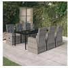 Image de Ensemble de Salle à Manger de Jardin avec Coussins 7 pcs Mobilier à Dîner Table et Chaises de Repas Meubles 3099477