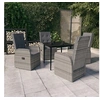 Image de Ensemble de Salle à Manger de Jardin avec Coussins 5 pcs Mobilier à Dîner Table et Chaises de Repas Meubles 3099486