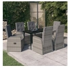 Image de Ensemble de Salle à Manger de Jardin avec Coussins 7 pcs Mobilier à Dîner Table et Chaises de Repas Meubles 3099488
